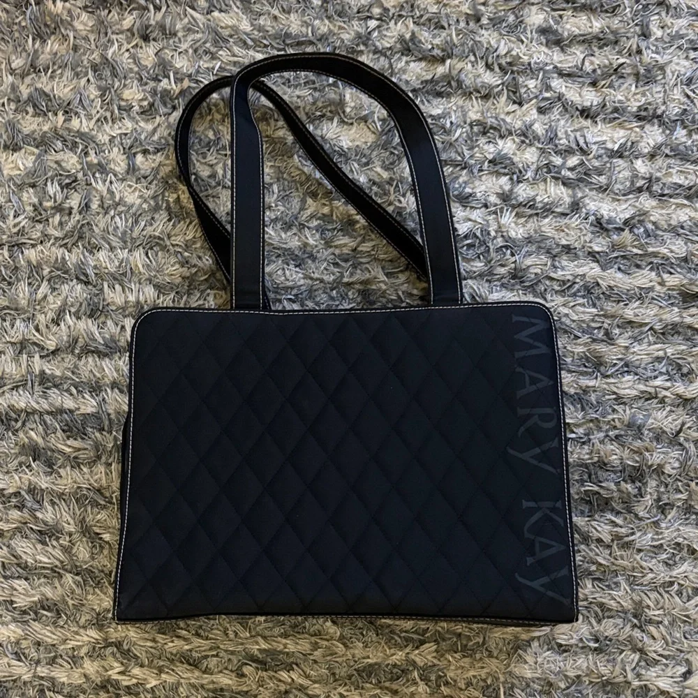 Mary Kay Elegant Black Quilted Large Capacity Tote
